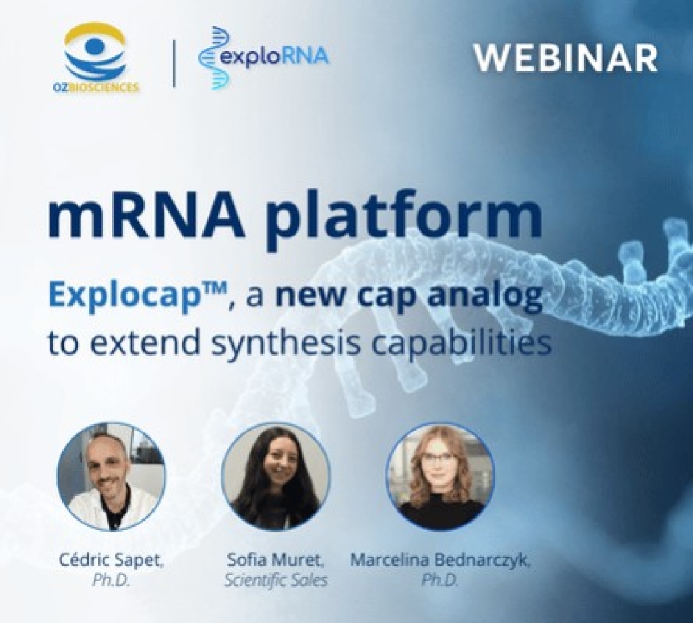 Webinar: mRNA platform - Explocap™, a new cap analog to extend synthesis scope